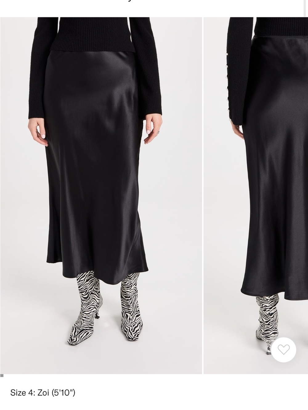 Reformation Black Satin Maxi Skirt